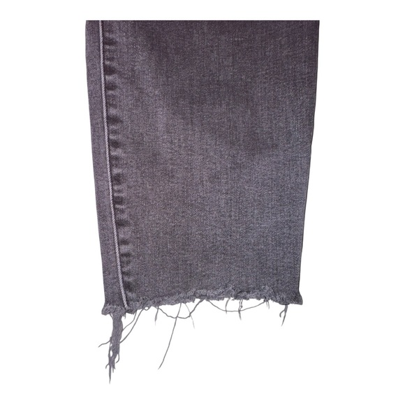 GAP True Skinny Midrise Black Button Fly Unfinished Hem Cropped Jeans Plus 33 - Picture 3 of 6